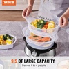 image:imageVEVOR Commercial Food Warmer 1500W Electric Stainless Steel Steam Food Warmer with Lid 6Pan Fast Heating Countertop Buffet Bain Marie with Soup amp Perforated Ladles for Catering Restaurant Party95Qt
