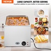 image:imageVEVOR Commercial Food Warmer 1500W Electric Stainless Steel Steam Food Warmer with Lid 6Pan Fast Heating Countertop Buffet Bain Marie with Soup amp Perforated Ladles for Catering Restaurant Party12x20 Full Pan with display