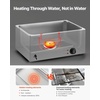 image:imageVEVOR Commercial Food Warmer 1500W Electric Stainless Steel Steam Food Warmer with Lid 6Pan Fast Heating Countertop Buffet Bain Marie with Soup amp Perforated Ladles for Catering Restaurant Party6x16Pan 24QT