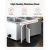 image:imageVEVOR Commercial Food Warmer 1500W Electric Stainless Steel Steam Food Warmer with Lid 6Pan Fast Heating Countertop Buffet Bain Marie with Soup amp Perforated Ladles for Catering Restaurant Party4x12Pan48QT