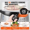 image:imageVEVOR Commercial Food Warmer 1500W Electric Stainless Steel Steam Food Warmer with Lid 6Pan Fast Heating Countertop Buffet Bain Marie with Soup amp Perforated Ladles for Catering Restaurant Party95Qt