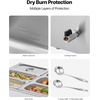 image:imageVEVOR Commercial Food Warmer 1500W Electric Stainless Steel Steam Food Warmer with Lid 6Pan Fast Heating Countertop Buffet Bain Marie with Soup amp Perforated Ladles for Catering Restaurant Party6x13Pan 48QT