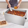 image:imageVEVOR Commercial Food Warmer 1500W Electric Stainless Steel Steam Food Warmer with Lid 6Pan Fast Heating Countertop Buffet Bain Marie with Soup amp Perforated Ladles for Catering Restaurant Party12x20 Full Pan with display