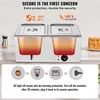 image:imageVEVOR Commercial Food Warmer 1500W Electric Stainless Steel Steam Food Warmer with Lid 6Pan Fast Heating Countertop Buffet Bain Marie with Soup amp Perforated Ladles for Catering Restaurant Party2x12Pan 24QT