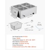 image:imageVEVOR Commercial Food Warmer 1500W Electric Stainless Steel Steam Food Warmer with Lid 6Pan Fast Heating Countertop Buffet Bain Marie with Soup amp Perforated Ladles for Catering Restaurant Party4x12Pan48QT