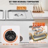 image:imageVEVOR Commercial Food Warmer 1500W Electric Stainless Steel Steam Food Warmer with Lid 6Pan Fast Heating Countertop Buffet Bain Marie with Soup amp Perforated Ladles for Catering Restaurant Party2x12Pan 24QT
