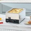 image:imageVEVOR Commercial Food Warmer 1500W Electric Stainless Steel Steam Food Warmer with Lid 6Pan Fast Heating Countertop Buffet Bain Marie with Soup amp Perforated Ladles for Catering Restaurant Party1Pan  24 Qt