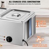 image:imageVEVOR Commercial Food Warmer 1500W Electric Stainless Steel Steam Food Warmer with Lid 6Pan Fast Heating Countertop Buffet Bain Marie with Soup amp Perforated Ladles for Catering Restaurant Party2x12Pan 24QT