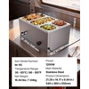 image:imageVEVOR Commercial Food Warmer 1500W Electric Stainless Steel Steam Food Warmer with Lid 6Pan Fast Heating Countertop Buffet Bain Marie with Soup amp Perforated Ladles for Catering Restaurant Party2x13Pan and 2x16Pan 24QT