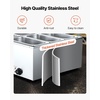 image:imageVEVOR Commercial Food Warmer 1500W Electric Stainless Steel Steam Food Warmer with Lid 6Pan Fast Heating Countertop Buffet Bain Marie with Soup amp Perforated Ladles for Catering Restaurant Party6x13Pan 48QT