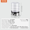 image:imageVEVOR Commercial Food Warmer 1500W Electric Stainless Steel Steam Food Warmer with Lid 6Pan Fast Heating Countertop Buffet Bain Marie with Soup amp Perforated Ladles for Catering Restaurant Party95Qt
