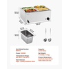 image:imageVEVOR Commercial Food Warmer 1500W Electric Stainless Steel Steam Food Warmer with Lid 6Pan Fast Heating Countertop Buffet Bain Marie with Soup amp Perforated Ladles for Catering Restaurant Party4x14Pan24QT
