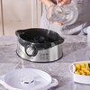 image:imageVEVOR Commercial Food Warmer 1500W Electric Stainless Steel Steam Food Warmer with Lid 6Pan Fast Heating Countertop Buffet Bain Marie with Soup amp Perforated Ladles for Catering Restaurant Party95Qt