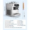 image:imageVEVOR Commercial Ice Cream Machine 21 QTH Yield Soft Serve Ice Cream MakerCountertop 3 Flavors Flagship Model2026