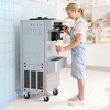 image:imageVEVOR Commercial Ice Cream Machine 21 QTH Yield Soft Serve Ice Cream MakerVertical 3 Flavors Flagship ModelNew