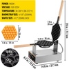 image:imageVEVOR Commercial Waffle Maker 30 Pcs Electric Stainless Steel30 Pcs