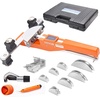 image:imageVEVOR Copper Pipe Bender 7 Colorful Dies 1478 inch 90 Degrees Forward and Reverse Bending 622 mm for Copper amp Aluminum Tubes with Reverse Bend AttachmentOrange
