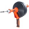 image:imageVEVOR Drain Auger 25Ft Plumbing Snake Auto Feed Plumbers Snake with Drill Attachment Pipe Snake Drain Clog Remover for Kitchen Bathroom Shower Sink with Protective Hose and GlovesManualFeed