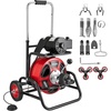 image:imageVEVOR Drain Cleaner Machine 100 FT x 12 Inch with Adjustable Drum Angle100 FT x 12