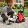 image:imageVEVOR Drain Cleaner Machine 100 FT x 12 Inch with Adjustable Drum Angle100 FT x 34