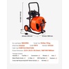 image:imageVEVOR Drain Cleaner Machine 100FT x 34 Inch Auto Feed Sewer Snake Auger100 FT x 34