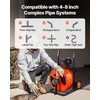 image:imageVEVOR Drain Cleaner Machine 100FT x 34 Inch Auto Feed Sewer Snake Auger100 FT x 34