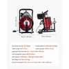 image:imageVEVOR Drain Cleaner Machine 100FT x 38 Inch Auto Feed Sewer Snake Auger on Wheels 370W Portable Drain Cleaning Machine with 8 Cutters amp Airactivated Foot Switch for 2 to 4 Pipes50 FT x 516