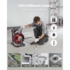 image:imageVEVOR Drain Cleaner Machine 100FT x 38 Inch Auto Feed Sewer Snake Auger on Wheels 370W Portable Drain Cleaning Machine with 8 Cutters amp Airactivated Foot Switch for 2 to 4 Pipes50 FT x 516