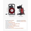 image:imageVEVOR Drain Cleaner Machine 100FT x 38 Inch Auto Feed Sewer Snake Auger on Wheels 370W Portable Drain Cleaning Machine with 8 Cutters amp Airactivated Foot Switch for 2 to 4 Pipes75 FT x 38