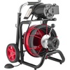 image:imageVEVOR Drain Cleaner Machine 100FT x 38 Inch Auto Feed Sewer Snake Auger on Wheels 370W Portable Drain Cleaning Machine with 8 Cutters amp Airactivated Foot Switch for 2 to 4 Pipes100 FT x 38