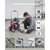 image:imageVEVOR Drain Cleaner Machine 100FT x 38 Inch Auto Feed Sewer Snake Auger on Wheels 370W Portable Drain Cleaning Machine with 8 Cutters amp Airactivated Foot Switch for 2 to 4 Pipes100 FT x 38