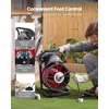 image:imageVEVOR Drain Cleaner Machine 100FT x 38 Inch Auto Feed Sewer Snake Auger on Wheels 370W Portable Drain Cleaning Machine with 8 Cutters amp Airactivated Foot Switch for 2 to 4 Pipes75 FT x 38