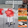 image:imageVEVOR Drain Cleaner Machine 120FT x 58 Inch 370W Electric Sewer Snake Auger Manual Feed  with 2 Sectional Steel Cables120 x 58 and 23 x 38 7 Cutters and CWCCW Control for 16 to 4 Pipes120Ft x 58Inch  7 Cutters
