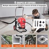 image:imageVEVOR Drain Cleaner Machine 120FT x 58 Inch 370W Electric Sewer Snake Auger Manual Feed  with 2 Sectional Steel Cables120 x 58 and 23 x 38 7 Cutters and CWCCW Control for 16 to 4 Pipes120Ft x 65Inch  6 Cutters