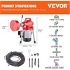 image:imageVEVOR Drain Cleaner Machine 120FT x 58 Inch 370W Electric Sewer Snake Auger Manual Feed  with 2 Sectional Steel Cables120 x 58 and 23 x 38 7 Cutters and CWCCW Control for 16 to 4 Pipes66Ft x 58Inch  7 Cutters