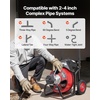 image:imageVEVOR Drain Cleaner Machine 50 FT x 38 Inch Auto Feed Sewer Snake Auger on Wheels Portable Drain Cleaning Machine with 4 Cutters amp Airactivated Foot Switch for 2 to 4 Pipes75 FT x 38