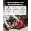image:imageVEVOR Drain Cleaner Machine 50 FT x 38 Inch Auto Feed Sewer Snake Auger on Wheels Portable Drain Cleaning Machine with 4 Cutters amp Airactivated Foot Switch for 2 to 4 Pipes100 FT x 34