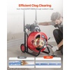image:imageVEVOR Drain Cleaner Machine 50 FT x 38 Inch Auto Feed Sewer Snake Auger on Wheels Portable Drain Cleaning Machine with 4 Cutters amp Airactivated Foot Switch for 2 to 4 Pipes100 FT x 34