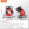 image:imageVEVOR Drain Cleaner Machine 50FT x 12 Inch Manual Feed Sewer Snake Auger  with 4 Cutters amp Airactivated Foot Switch for 2 to 4 Pipes50 FT x 12