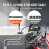 image:imageVEVOR Drain Cleaner Machine 50FT x 12 Inch Manual Feed Sewer Snake Auger  with 4 Cutters amp Airactivated Foot Switch for 2 to 4 Pipes50 FT x 12