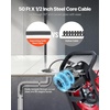 image:imageVEVOR Drain Cleaner Machine 50FT x 12 Inch Manual Feed Sewer Snake Auger  with 4 Cutters amp Airactivated Foot Switch for 2 to 4 Pipes50 FT x 12 Upgraded Version