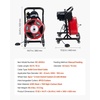 image:imageVEVOR Drain Cleaner Machine 50FT x 12 Inch Manual Feed Sewer Snake Auger  with 4 Cutters amp Airactivated Foot Switch for 2 to 4 Pipes50 FT x 12 with Wheels