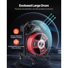 image:imageVEVOR Drain Cleaner Machine 50FT x 12 Inch Manual Feed Sewer Snake Auger  with 4 Cutters amp Airactivated Foot Switch for 2 to 4 Pipes50 FT x 12 with Wheels