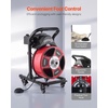 image:imageVEVOR Drain Cleaner Machine 50FT x 12 Inch Manual Feed Sewer Snake Auger  with 4 Cutters amp Airactivated Foot Switch for 2 to 4 Pipes50 FT x 12 with Wheels
