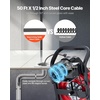 image:imageVEVOR Drain Cleaner Machine 50FT x 12 Inch Manual Feed Sewer Snake Auger  with 4 Cutters amp Airactivated Foot Switch for 2 to 4 Pipes50 FT x 12 with Wheels