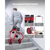 image:imageVEVOR Drain Cleaner Machine 75 FT x 38 Inch Auto Feed Sewer Snake Drain Auger on Wheels Portable Drain Cleaning Machine with 8 Cutters amp AirActivated Foot Switch for 2 to 4 Pipes100 FT x 38