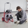 image:imageVEVOR Drain Cleaner Machine 75 FT x 38 Inch Auto Feed Sewer Snake Drain Auger on Wheels Portable Drain Cleaning Machine with 8 Cutters amp AirActivated Foot Switch for 2 to 4 Pipes75 FT x 38