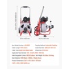 image:imageVEVOR Drain Cleaner Machine 75 FT x 38 Inch Auto Feed Sewer Snake Drain Auger on Wheels Portable Drain Cleaning Machine with 8 Cutters amp AirActivated Foot Switch for 2 to 4 Pipes75 FT x 38