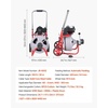 image:imageVEVOR Drain Cleaner Machine 75 FT x 38 Inch Auto Feed Sewer Snake Drain Auger on Wheels Portable Drain Cleaning Machine with 8 Cutters amp AirActivated Foot Switch for 2 to 4 Pipes100 FT x 38