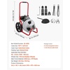 image:imageVEVOR Drain Cleaner Machine 75 FT x 38 Inch Sewer Snake Auger Manual Feed on Wheels Portable Drain Cleaning Machine with 6 Cutters amp Airactivated Foot Switch for 2 to 4 Pipes75 FT x 38